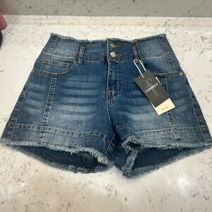 Flamingals Women's Denim Shorts - Blue